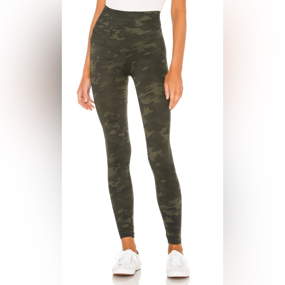 SPANX Green Camo Look At Me Now Leggings Hi Waisted Leggings NWT XL